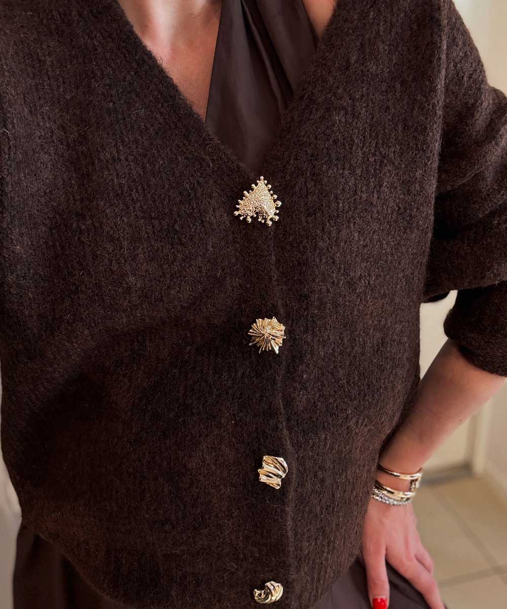 Cardigan - Brun