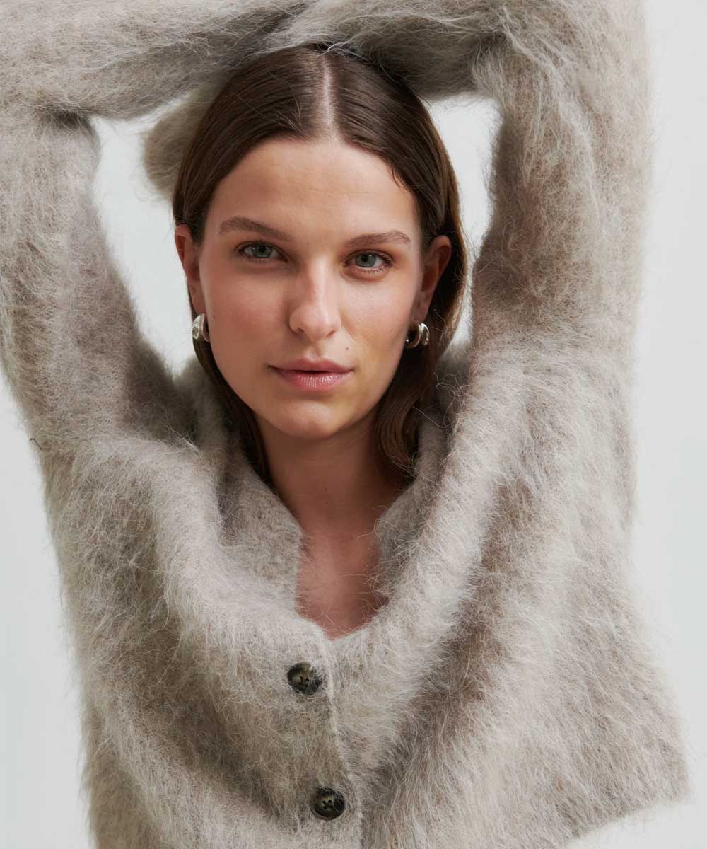 Knit Cardigan - Beige